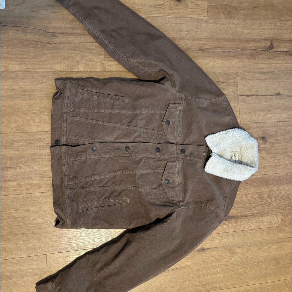 Madewell Brown Sherpa-Lined Corduroy Jacket - Picture 7 of 14